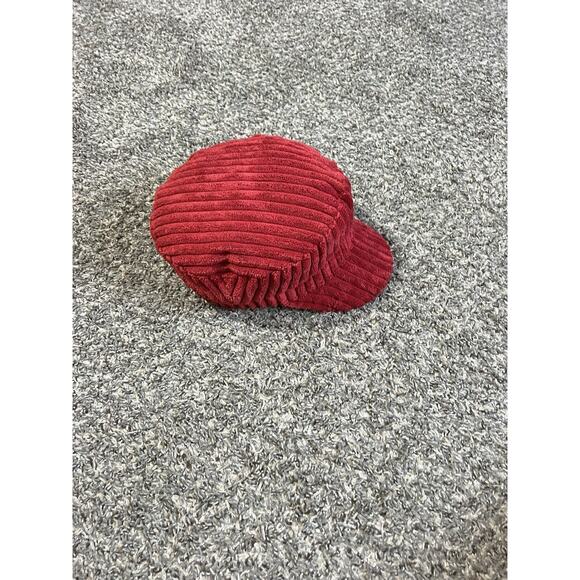 Free People Rust Red Corduroy Baseball Cap Hat Adjustable One Size - Picture 4 of 7